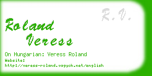 roland veress business card